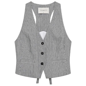 Copenhagen Muse CMEMILY Vest, Bright White W. Black